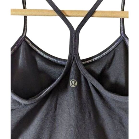 LULULEMON ATHLETICA Power Y Tank 'Luon' in Black Size 4 - Picture 7 of 7